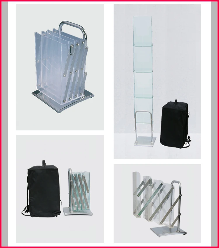 Portable Catalogue Shelf Acrylic Brochure Holder Display Rack At High