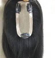 

6*12cm silk diamond net base virgin top quality human hair piece toppers/toupee for Asian women/men