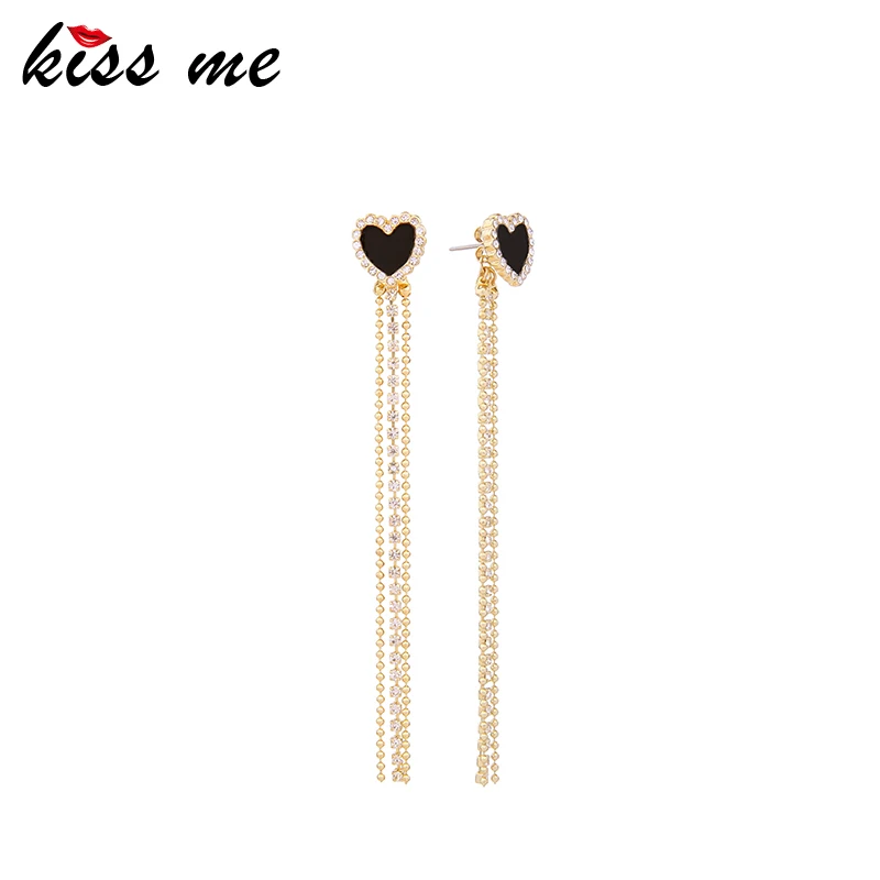 

ed00859c Black Enamel Heart Love Earring African Jewelry Sets, As picture