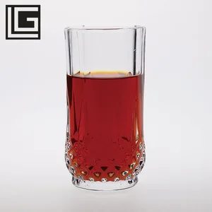 Image of Crystal cup style cheap reusable food grade glass cup for water