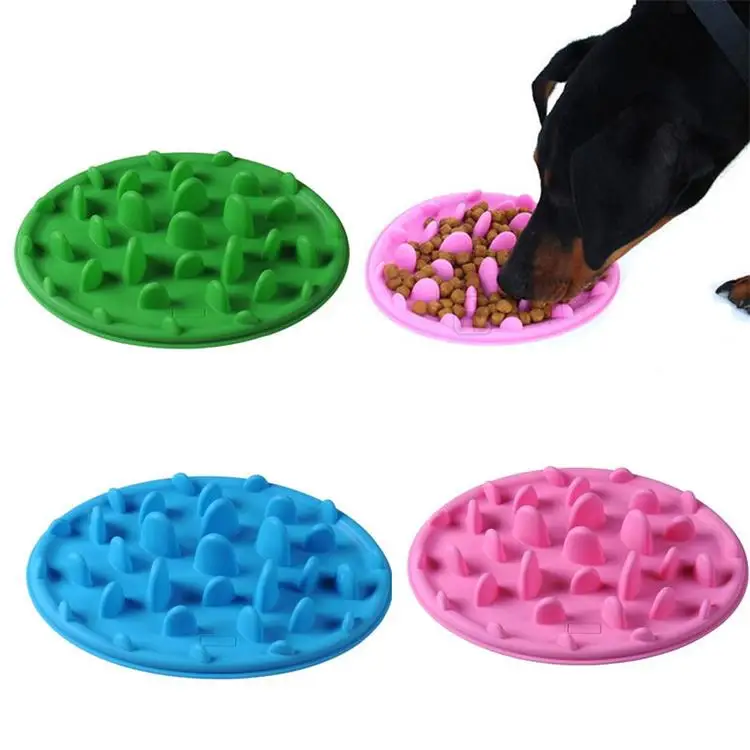 Silicone Pet Dog Bowl Slow Feeder Lick Cat Dog Food  Mat