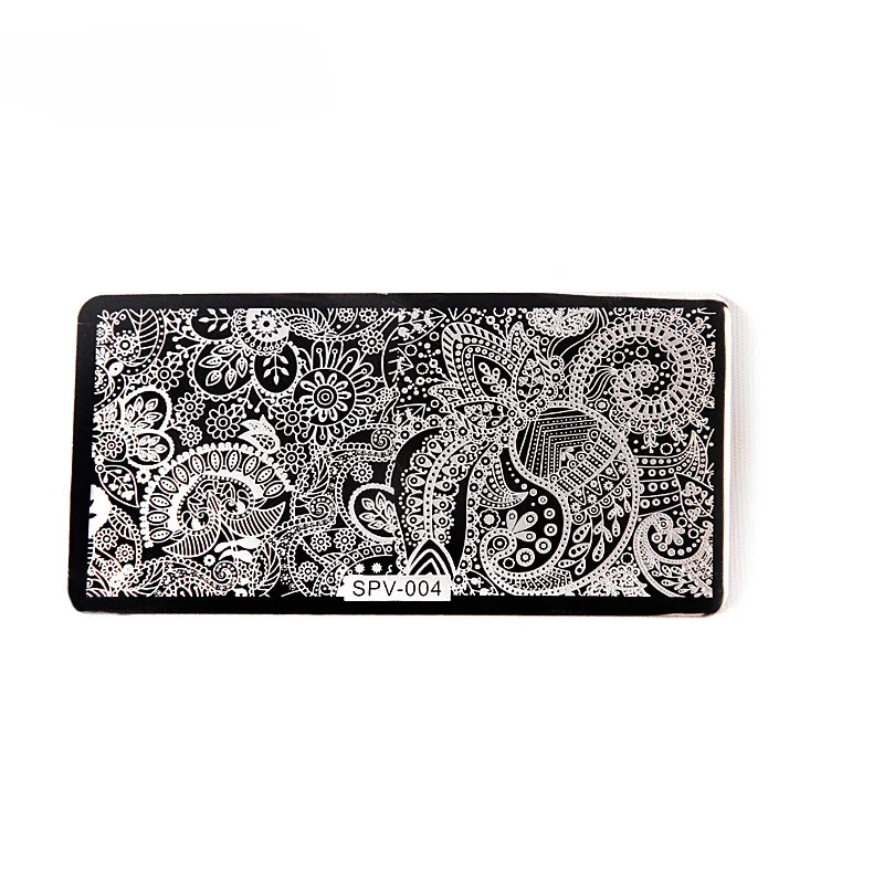 

Factory Direct Metal Nail Stamping Art Plates Template Kit DIY Gel Nail Polish Stamp Plate for Finger Nail Salon