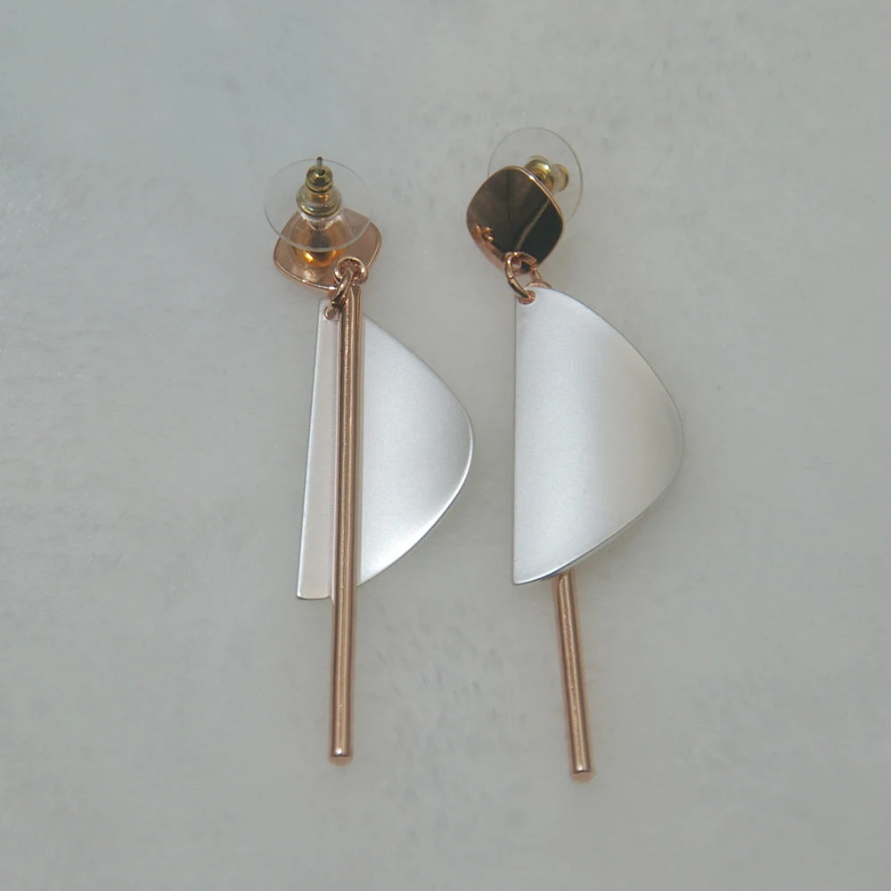 Wholesale Rose Gold Plated Long Stick Earrings Copper Jewelry With Joyeria De Mujer