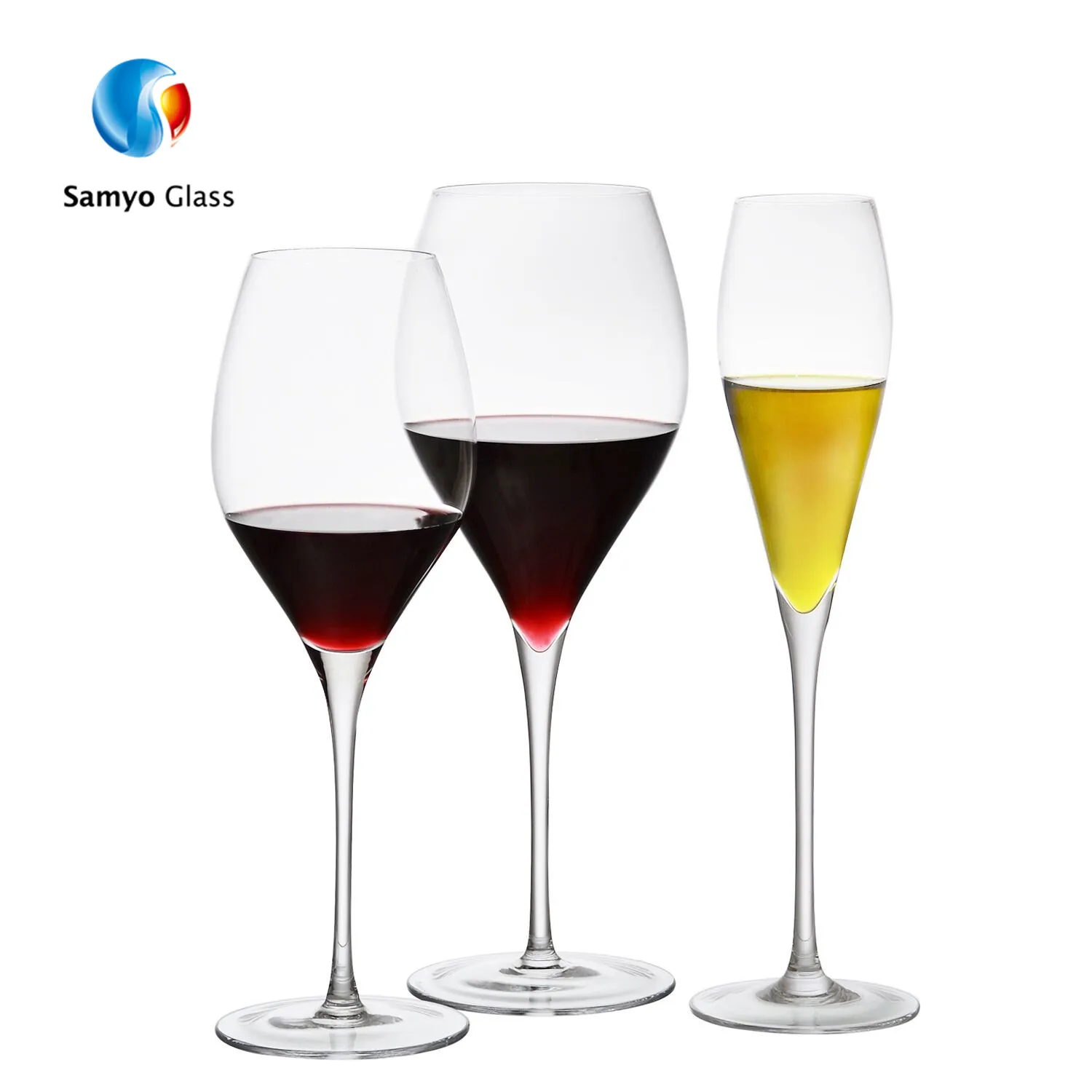 

Samyo Transparent Handmade Customized Clear Whosale Decorative Wine Glass for Party/Wedding