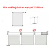 no MOQ Heavy duty motorized roller blinds mechanism 38mm middle joint/middle bracket big size window splited up to many small