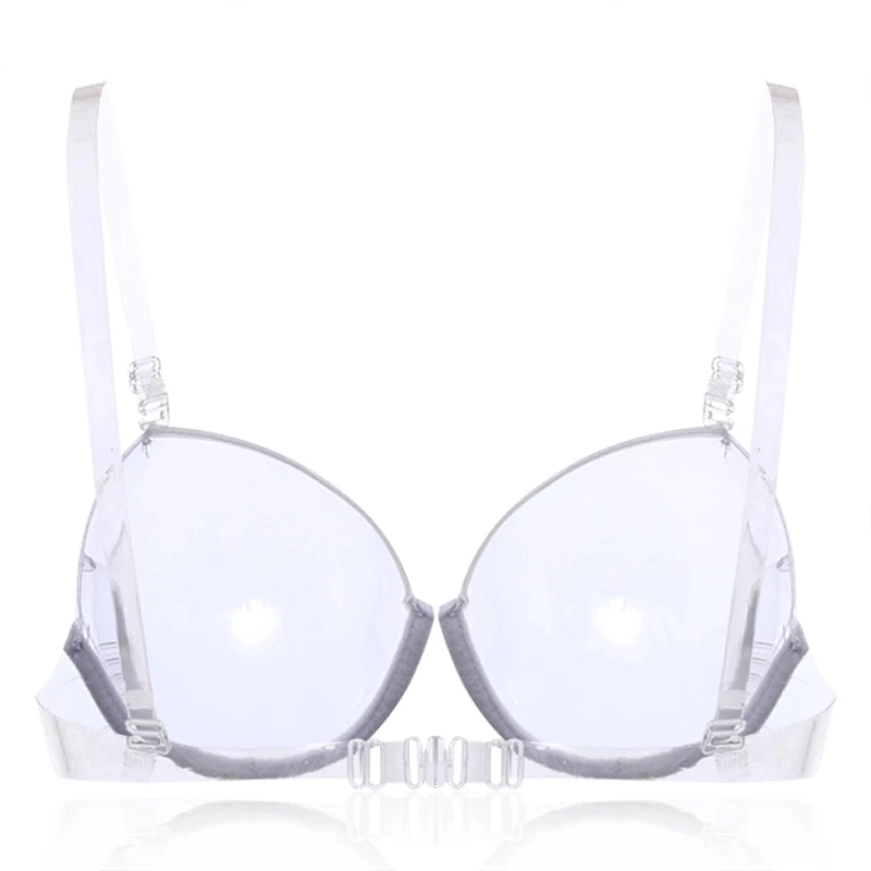 Fashion Transparent Clear Push Up Bra Strap Invisible Bras Women Underwire  3/4 Cup