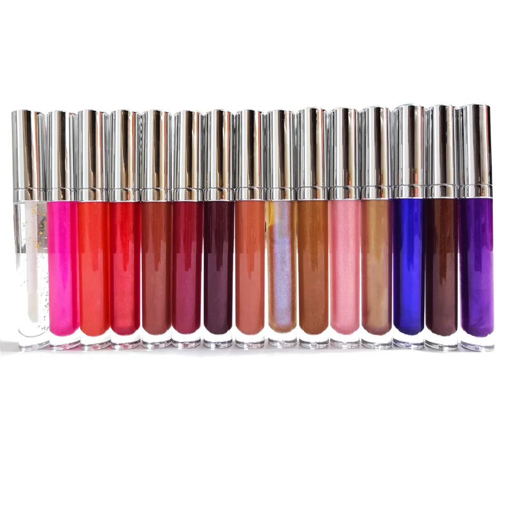 

Factory Private Label Lipgloss Customized Glossy 15 Colors Shimmer Glitter Custom Lip Gloss