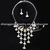 Drag queen crystal necklace earrings jewelry sets
