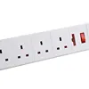Excellent uk sockets outlet switches 4 ways electrical power extension socket with high quality
