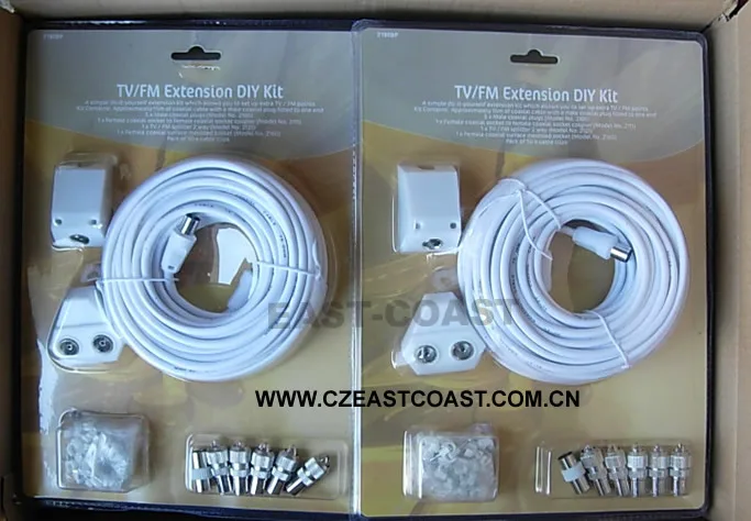 Tvaerial同軸ケーブル延長kit 5m同軸cable 3x同軸プラグ Buy テレビ空中同軸ケーブル Diy の延長ケーブル同軸 アンテナ ケーブル Product On Alibaba Com