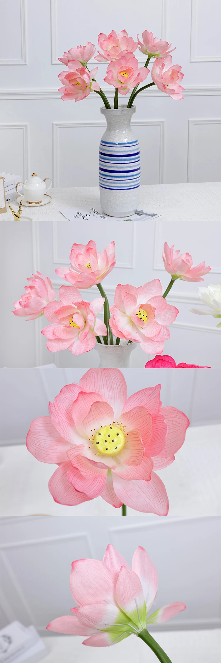 Artificial Lotus Flower Wedding Artificial Flowers Fake Flower For Home