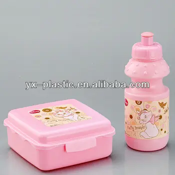 girls lunch box with bottle