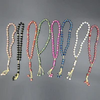 

High Quality 10mm*33 Shining Crystal Prayer Beads Rosary Muslim Chain