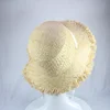 HZM-17644 straw sun cap hand folding beach hat