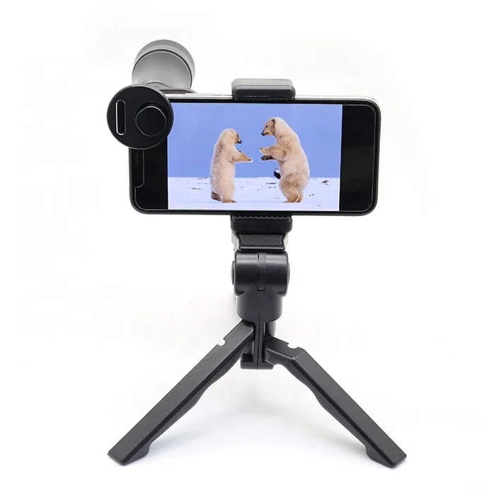

Custom hot selling 20x telephoto zoom phone lens for mobile phone camera lens, Black