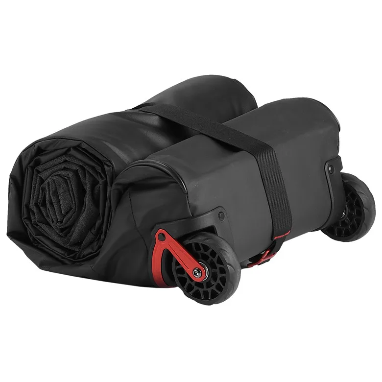 Roll Up Waterproof Lightweight Foldable Carrying Snowboard Ski Bag Wheel Bag Luggage Custom Brand Premium Dark Grey