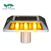 Highway driveway reflective aluminum solar led cat eyes road stud battery powered traffic flashing light price