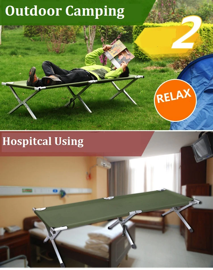 benheng aluminum single folding camp bed & cot portable military