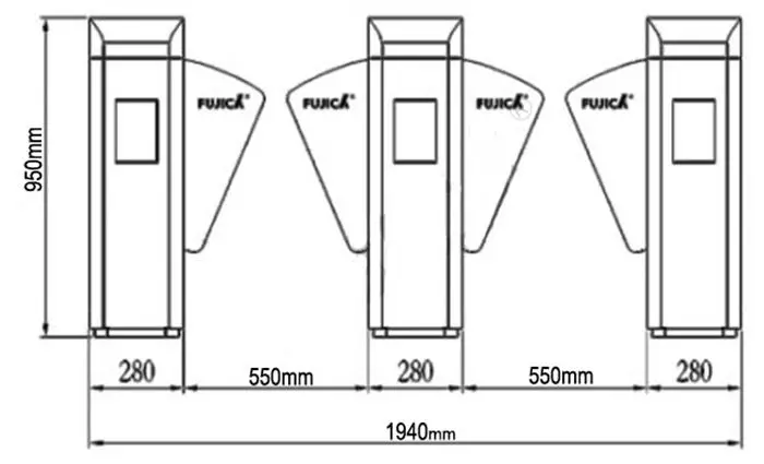 Retractable Flap Barrier Automatic Flap Turnstile Security Access Gate ...