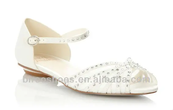 White Wedding Shoes Bridal No Heel Style We061 White Wedding Shoes Bridal No Heel Style We061 Flat Women Product On Alibaba