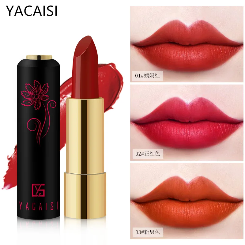 Yacaisi女性セクシーな口紅保湿ノンスティック長持ちメイクアップ化粧品ファッションリップケア Buy スキンケア化粧品 色ケア化粧品 美容ツール化粧道具 Product On Alibaba Com