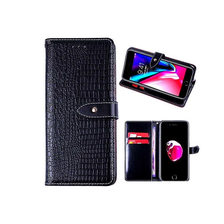 

Crocodile Pu Leather Case With Credit Card Holder For Galaxy S, Gold black;blue;red;gray