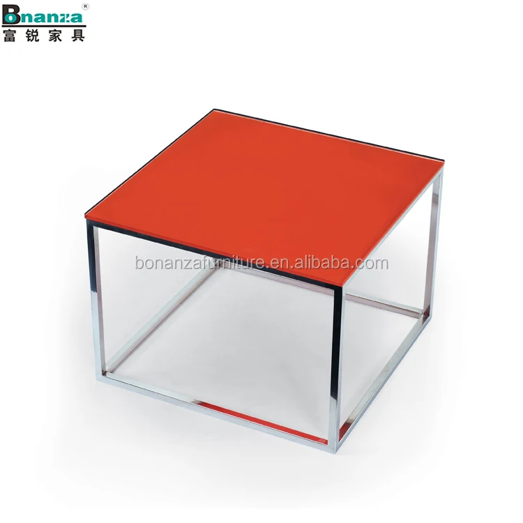 red glass coffee table