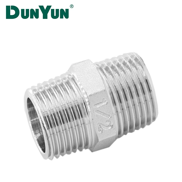 Double Male Threaded 1/2" Brass Plumbing Fittings Nipple Brass