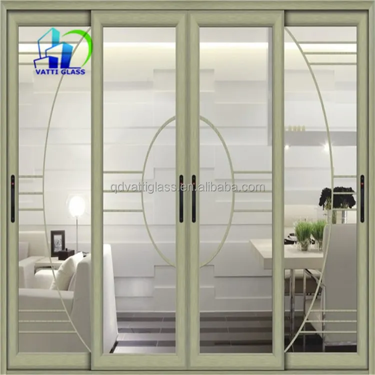 Puertas correderas de cristal tintado utiliza vidrio 