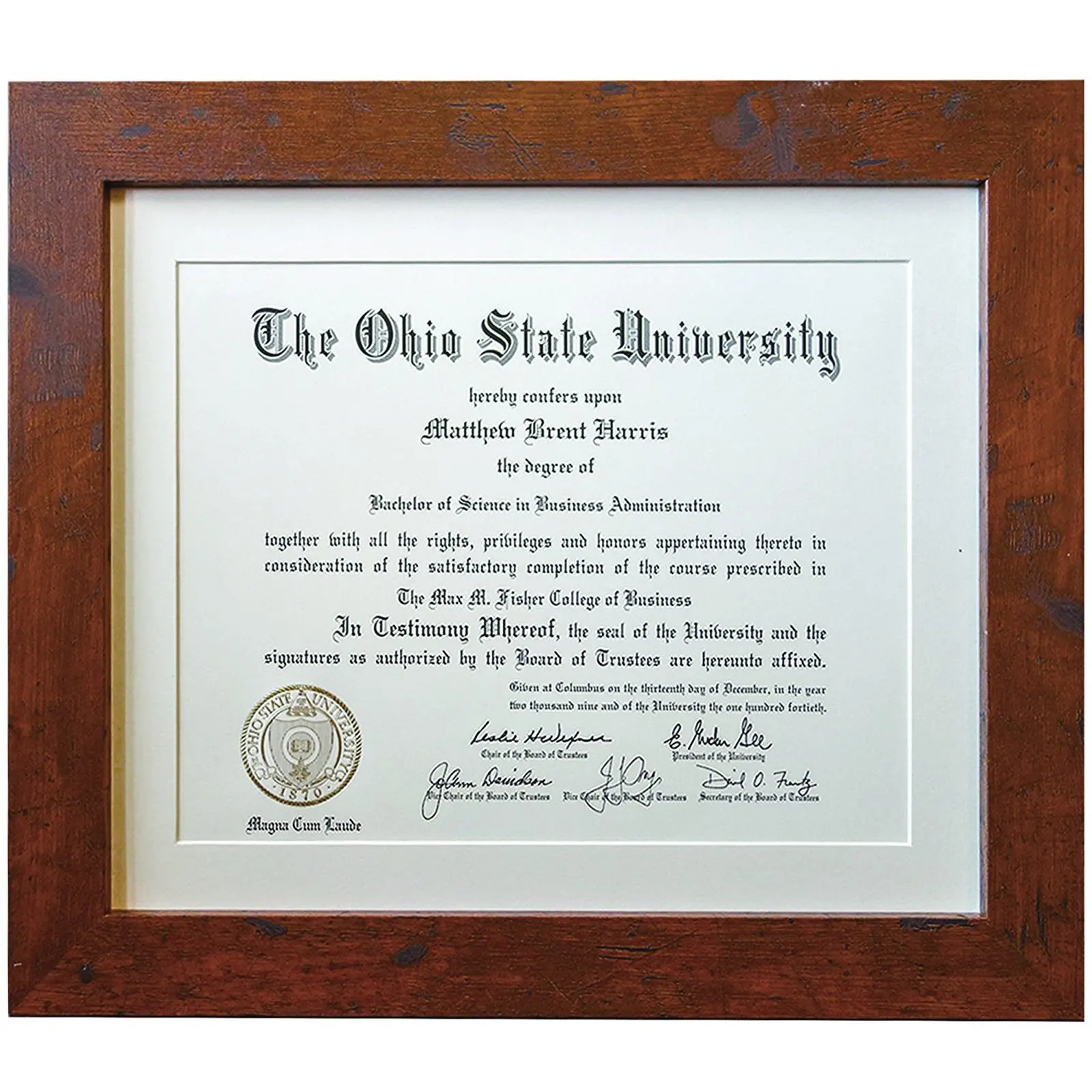 Espresso Brown BorderTrends Echo 8.5x11-Inch Document Photo Frame
