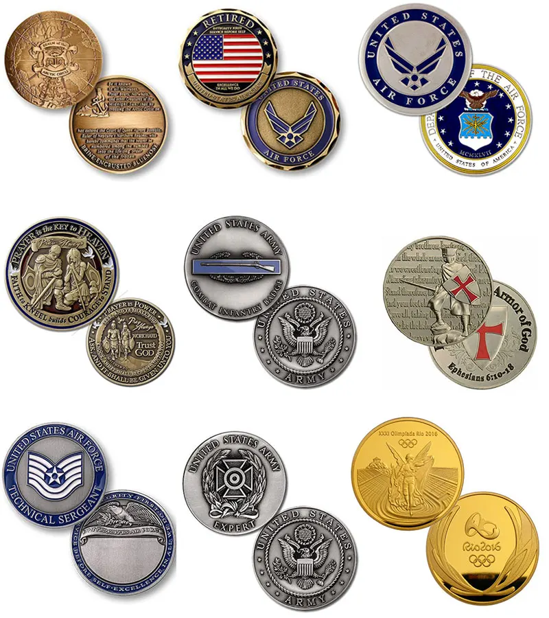 2019 new design soft enamel movie souvenir metal challenge commemorative coins tokens