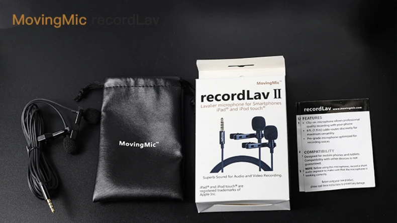 Good Quality Dslr Phone Clip Dual Lavalier Microphone For Iphone