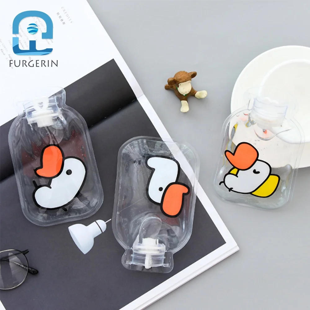 
Hot Warm Bag Cute Hot Bottle Bag Hot Water Reusable Hand Warmer Mini Hot Water Bag Transparent Household Items For Daily Life 