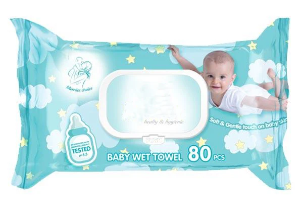 
Alcohol free 80pcs natural comfort sensitive baby wipes with lid,nonwoven wet wipes 