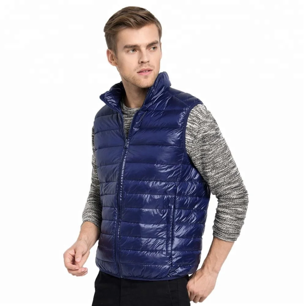 

Wholesale Jiangsu Suzhou Men Warm Winter Sleeveless Ultralight Down Feather Vest Jacket