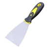 Rubber Handle Putty Knife Double Color Handle Scraper Stainless Steel Putty Knife For Decoration Stiff Type Scraper With 0.7/1MM