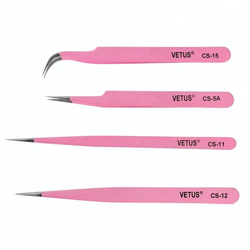
Reliable Supplier Original Vetus High Precision Stainless Steel Eyelash Tweezers 