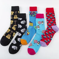 

Bonypony Funky Colorful Magic Cube Guitar Cheese Leopard Assorted Patterned Socks Fancy Novelty Crazy Dress Socks