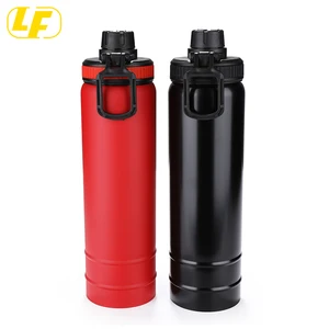 Image of 1000ML Single Wall Leak Proof Stainless Steel Sports Water Bottle with Wide Mouth and lid