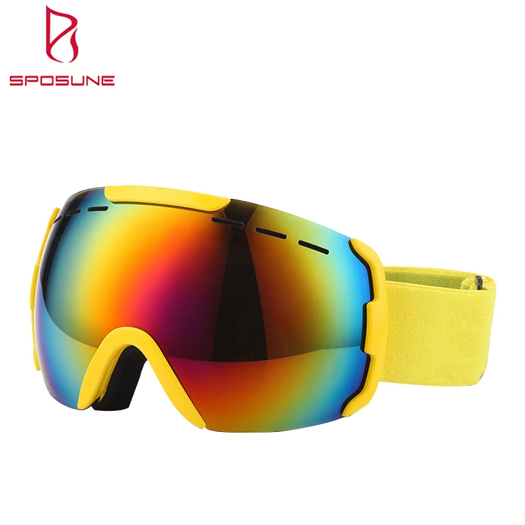 

New fashion snowmobile skate ski goggles mirrored coating anti fog snow goggles ski