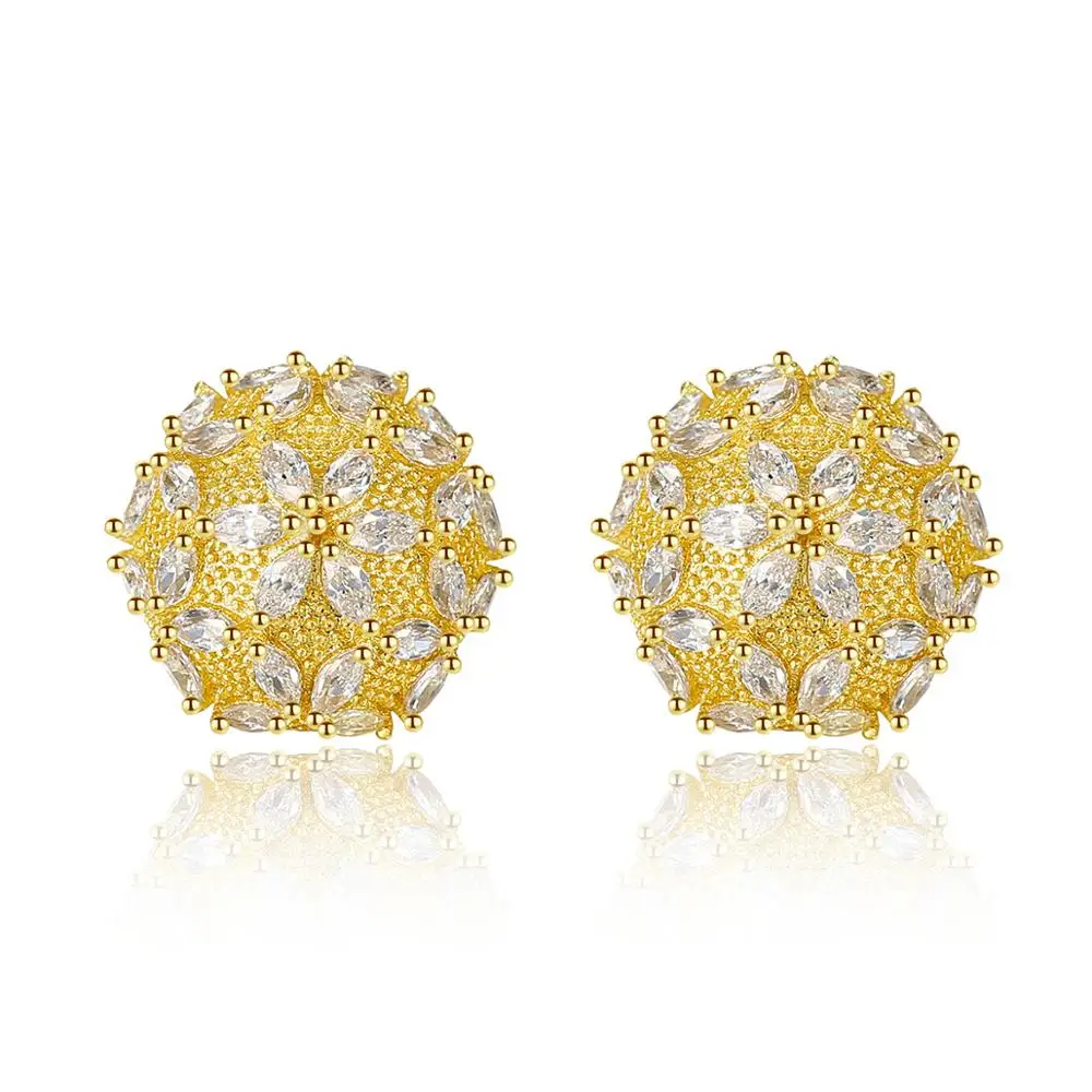 

LUOTEEMI Christmas Snowflake Stud Earrings for Women 2018 High Quality AAA Zircon Fashion Earring Jewelry Female, N/a