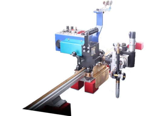 Magnetic rail welding carriage