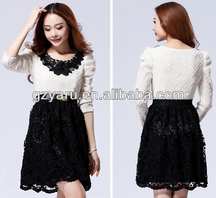 Stile Giapponese Coreano Donne Alla Moda In Bianco E Nero Vestiti ...