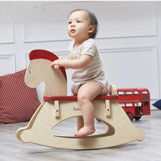 wooden baby rocking chair