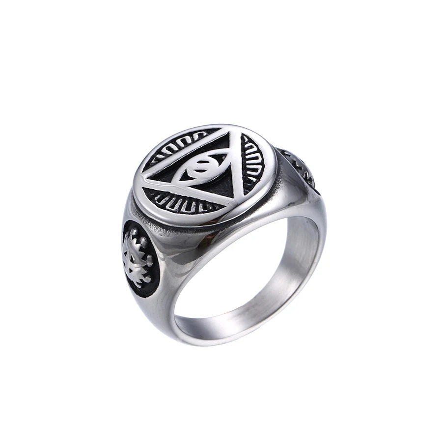 

15491 xuping masonic Eye of Providence shape stainless steel jewelry ring