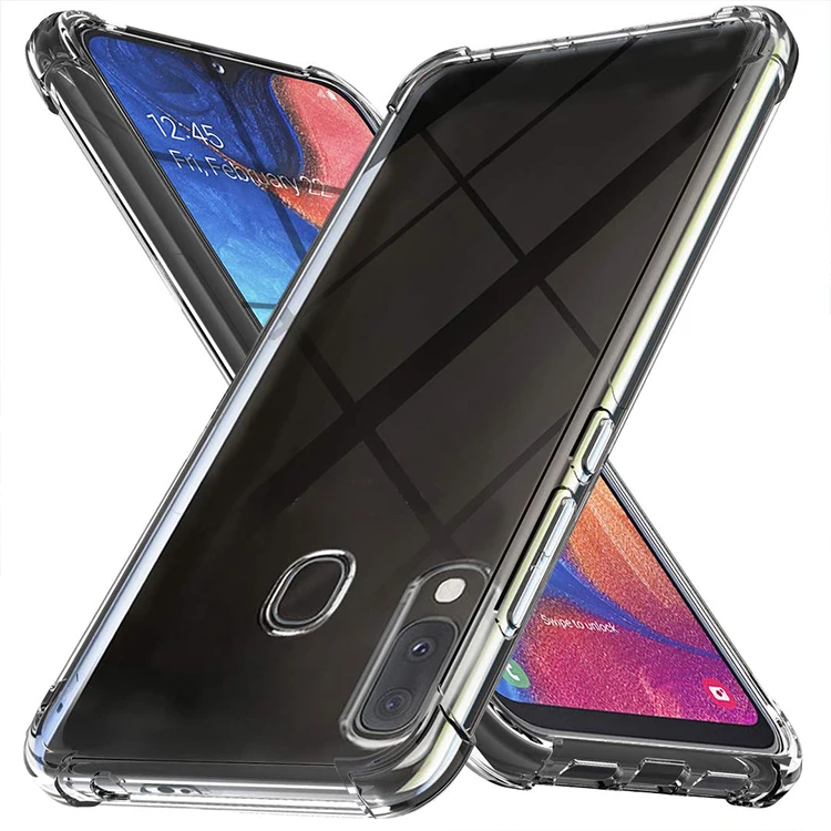 

Transparent Anti Shock Tpu Mobile Back Case Cover For Samsung Galaxy A20 A30 Case, Clear