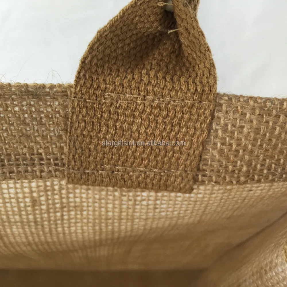 
China Eco Products Buttoned Open Top Jute Shopping Bag 