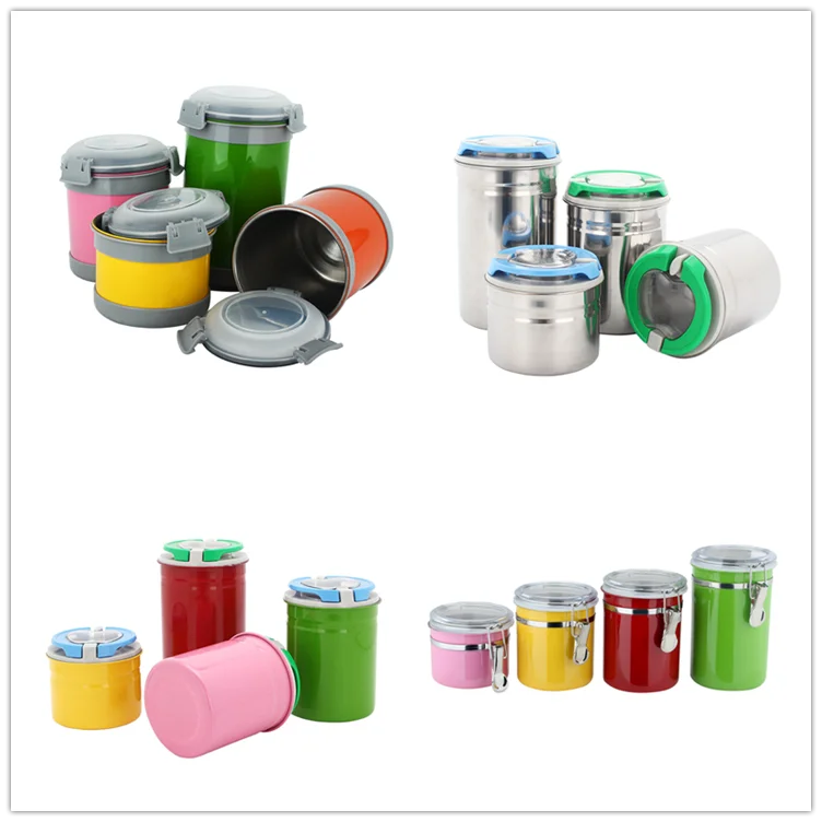 Gran Oferta,Juego De Contenedores De Alimentos De Acero Inoxidable De 4