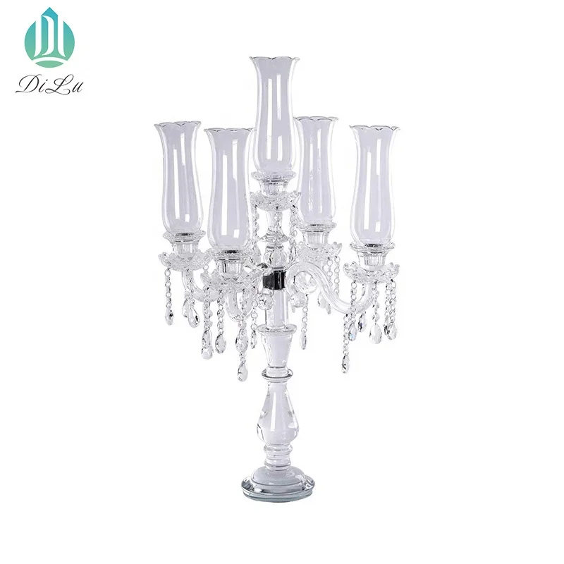 Dlrts021 Wholesale Single Tall Crystal Longstemmed Glass Candle