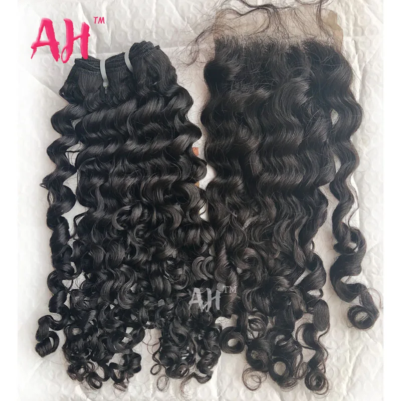 

Hot Sale Raw Virgin Hair Extensions Full Cuticle Aligned Raw Burmese Curly Hair Virgin Hair Bundles Natural Color 10"-30"